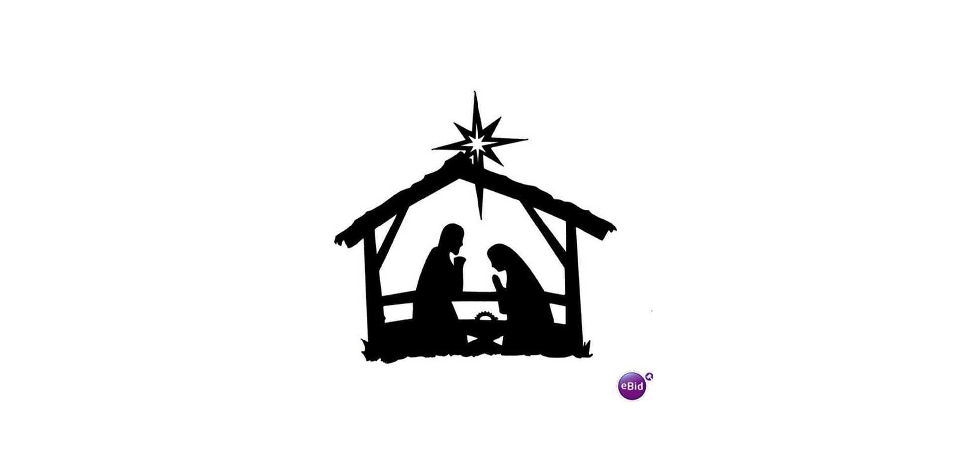 eine Szene mit einer Krippe und einem Baby-Jesus in der Krippe